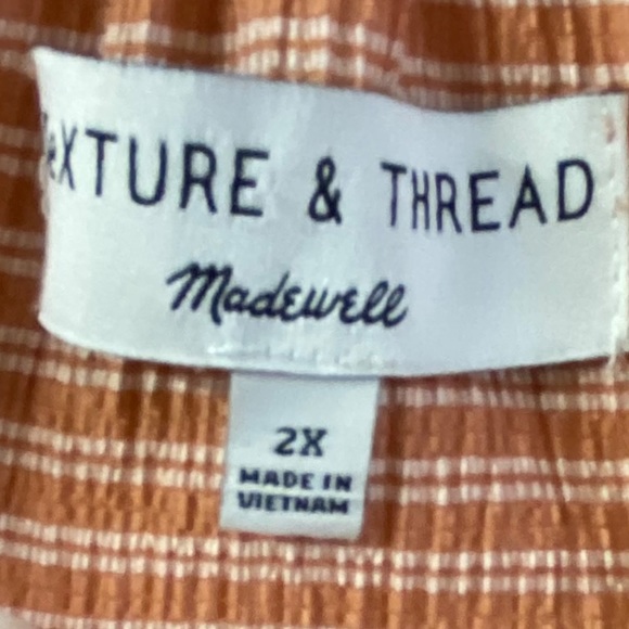 Madewell Puff-Sleeve Striped Top Sz 2X - Picture 3 of 6